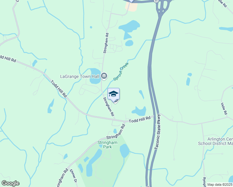 map of restaurants, bars, coffee shops, grocery stores, and more near 110 Stringham Road in Lagrangeville
