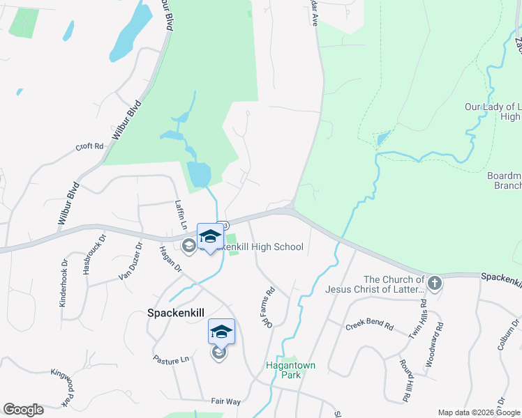 map of restaurants, bars, coffee shops, grocery stores, and more near 3 Old Spackenkill Road in Poughkeepsie