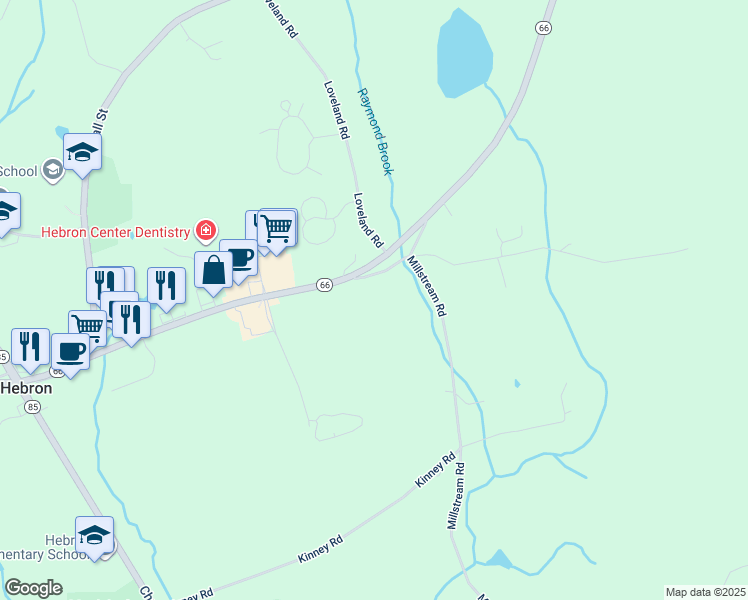 map of restaurants, bars, coffee shops, grocery stores, and more near 10 Wellswood Road in Hebron