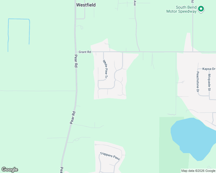 map of restaurants, bars, coffee shops, grocery stores, and more near White Pine Tr in South Bend