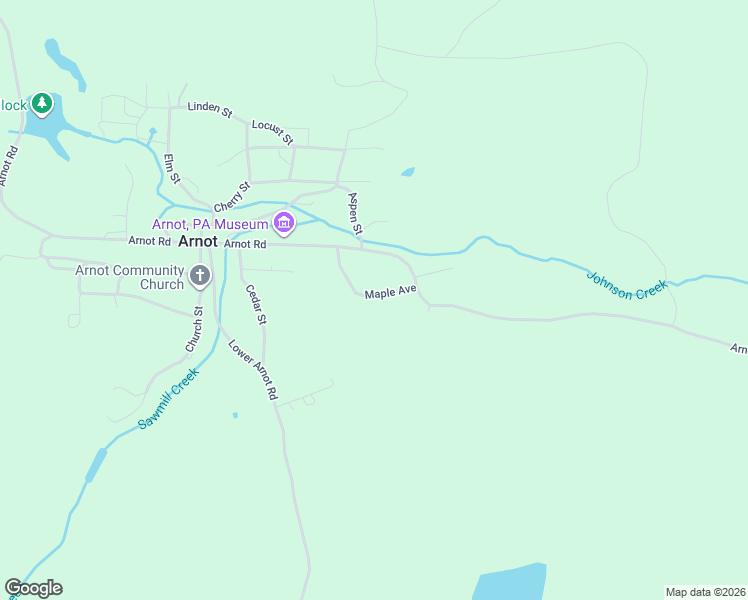 map of restaurants, bars, coffee shops, grocery stores, and more near 32 Maple Avenue in Blossburg