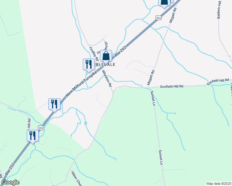 map of restaurants, bars, coffee shops, grocery stores, and more near 22 Wheaton Road in Washington