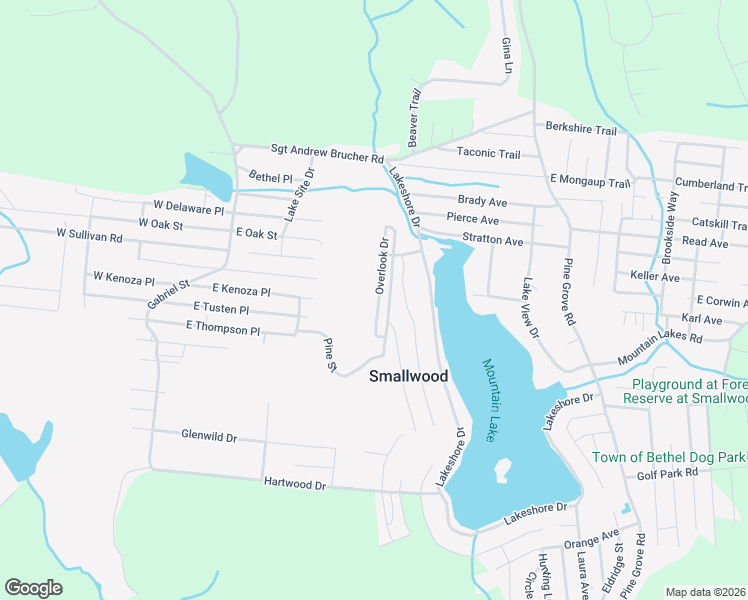 map of restaurants, bars, coffee shops, grocery stores, and more near 23 Overlook Drive in Monticello