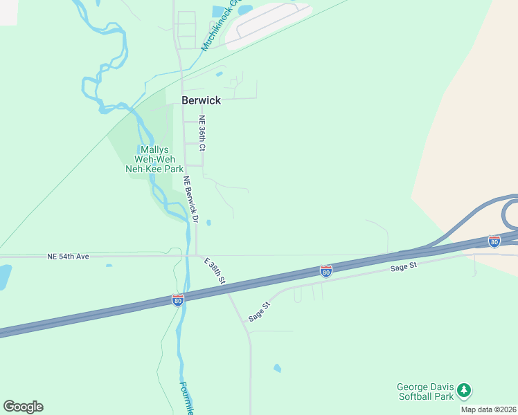 map of restaurants, bars, coffee shops, grocery stores, and more near 3800 Northeast 54th Place in Des Moines
