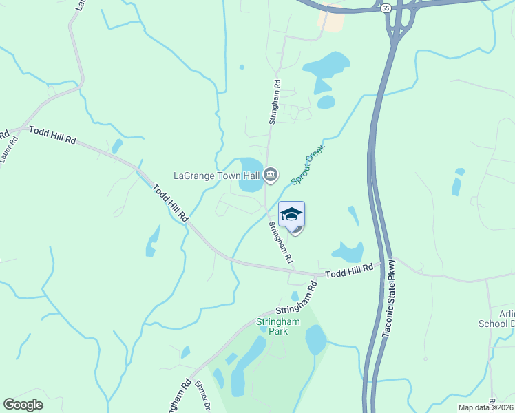 map of restaurants, bars, coffee shops, grocery stores, and more near 2 Strattford Road in Lagrangeville