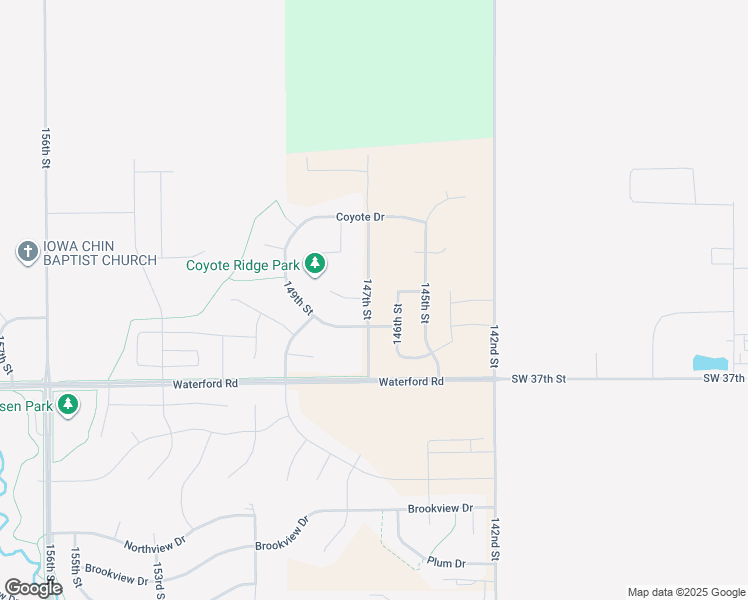 map of restaurants, bars, coffee shops, grocery stores, and more near 5515 147th Street in Urbandale