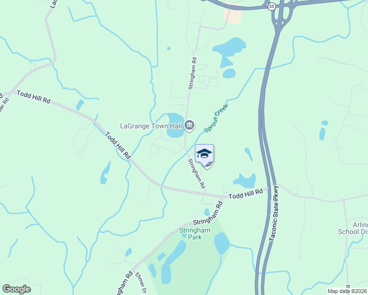 map of restaurants, bars, coffee shops, grocery stores, and more near 119 Stringham Road in Lagrangeville