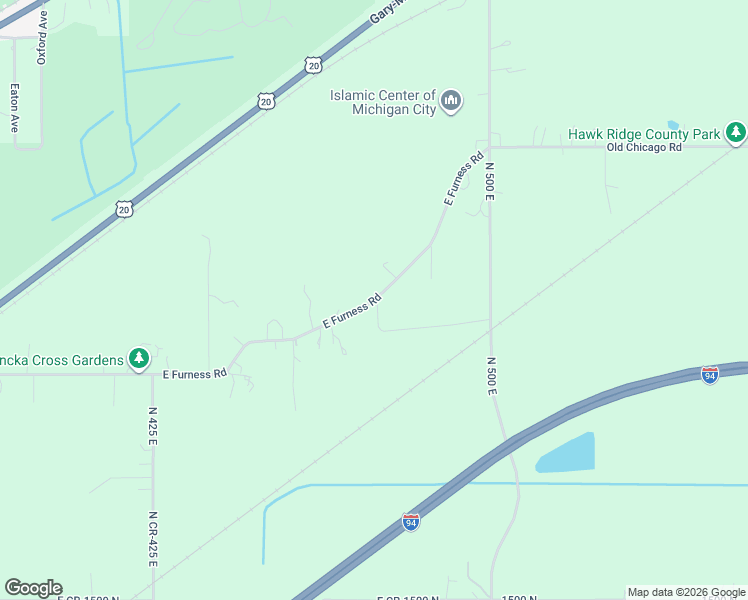 map of restaurants, bars, coffee shops, grocery stores, and more near 478 East Furness Road in Michigan City