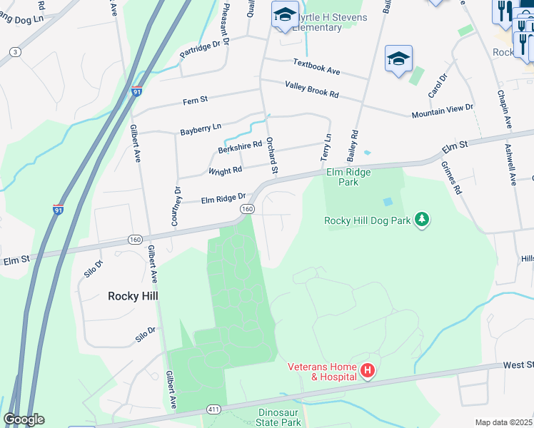 map of restaurants, bars, coffee shops, grocery stores, and more near 4 Truman Way in Rocky Hill