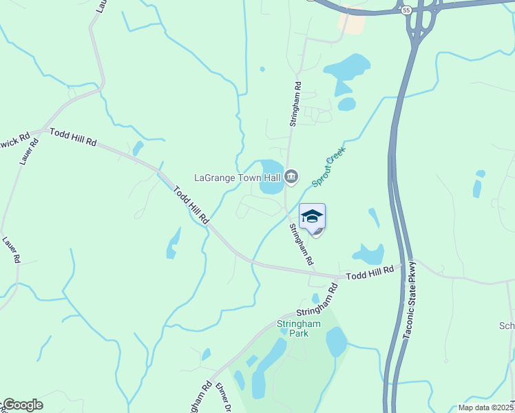 map of restaurants, bars, coffee shops, grocery stores, and more near 19 Strattford Road in Lagrangeville