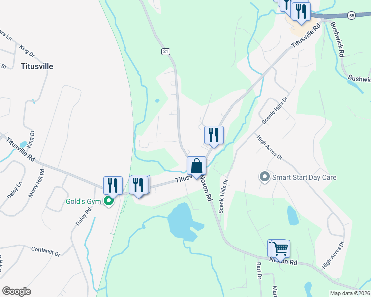 map of restaurants, bars, coffee shops, grocery stores, and more near 317 Noxon Road in Poughkeepsie