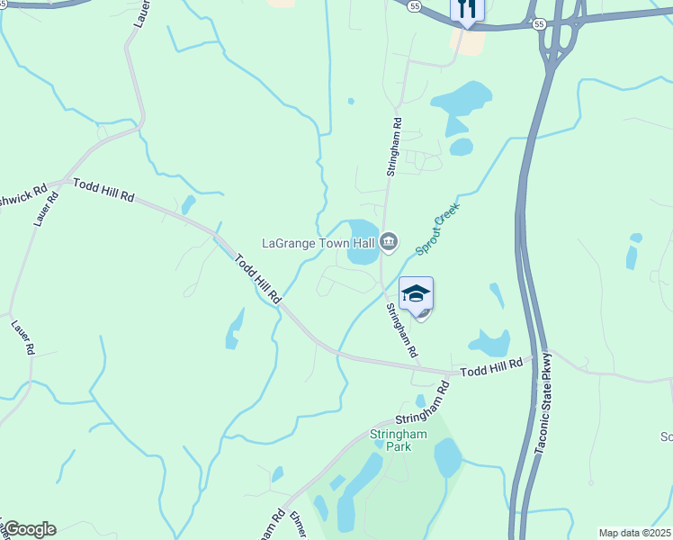 map of restaurants, bars, coffee shops, grocery stores, and more near 19 Strattford Road in Lagrangeville