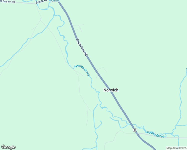 map of restaurants, bars, coffee shops, grocery stores, and more near 26 Curran Lane in Smethport