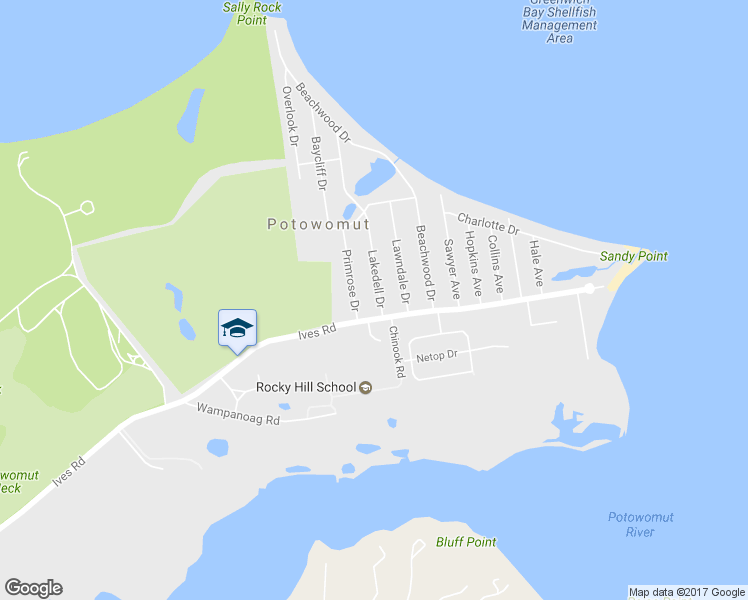 map of restaurants, bars, coffee shops, grocery stores, and more near 211 Lakedell Drive in East Greenwich