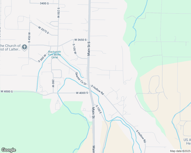 map of restaurants, bars, coffee shops, grocery stores, and more near 60 East 3880 South in Nibley