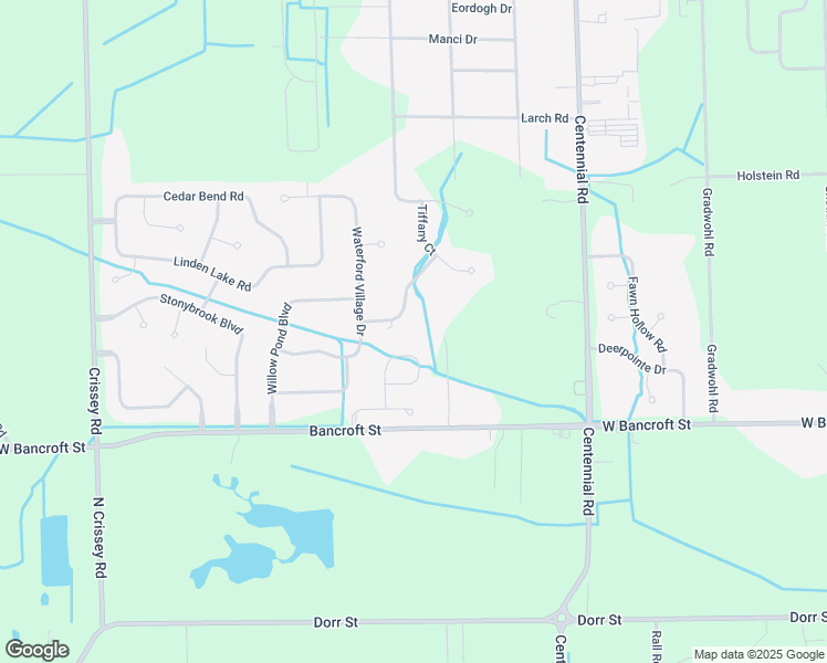 map of restaurants, bars, coffee shops, grocery stores, and more near 2400 Tiffany Village Blvd in Sylvania
