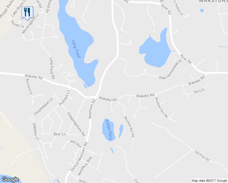 map of restaurants, bars, coffee shops, grocery stores, and more near 384 Wakeby Road in Barnstable