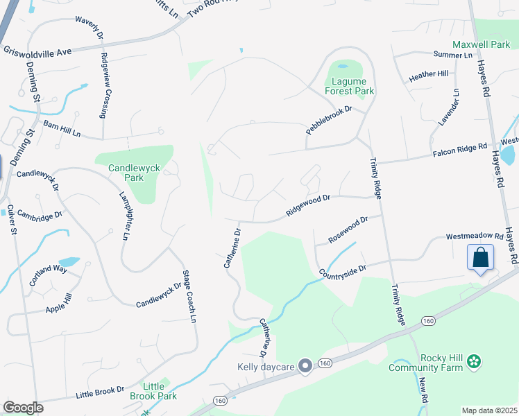 map of restaurants, bars, coffee shops, grocery stores, and more near 28 Parish Road in Rocky Hill