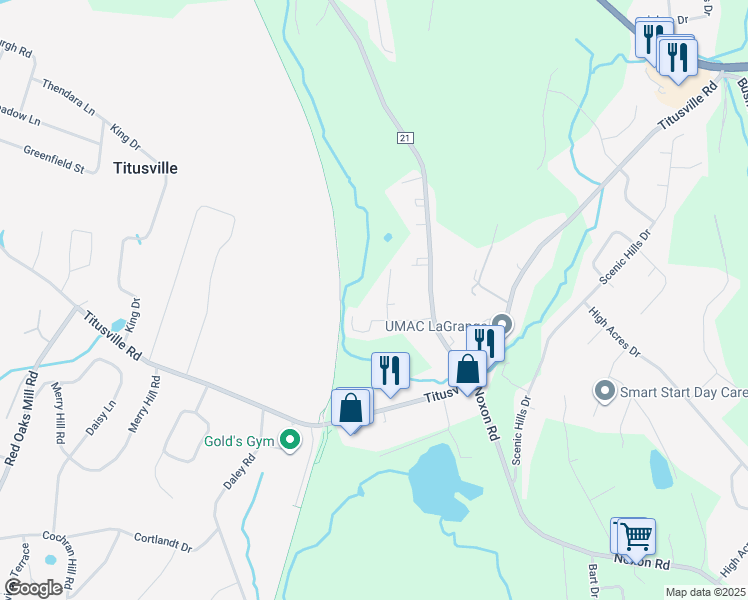 map of restaurants, bars, coffee shops, grocery stores, and more near 9 Feller Court in Poughkeepsie