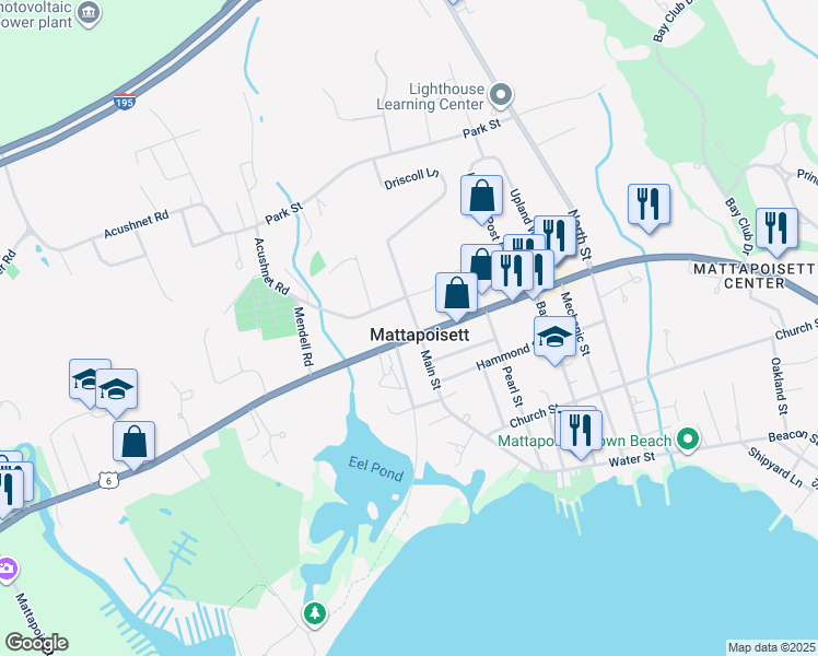 map of restaurants, bars, coffee shops, grocery stores, and more near in Mattapoisett
