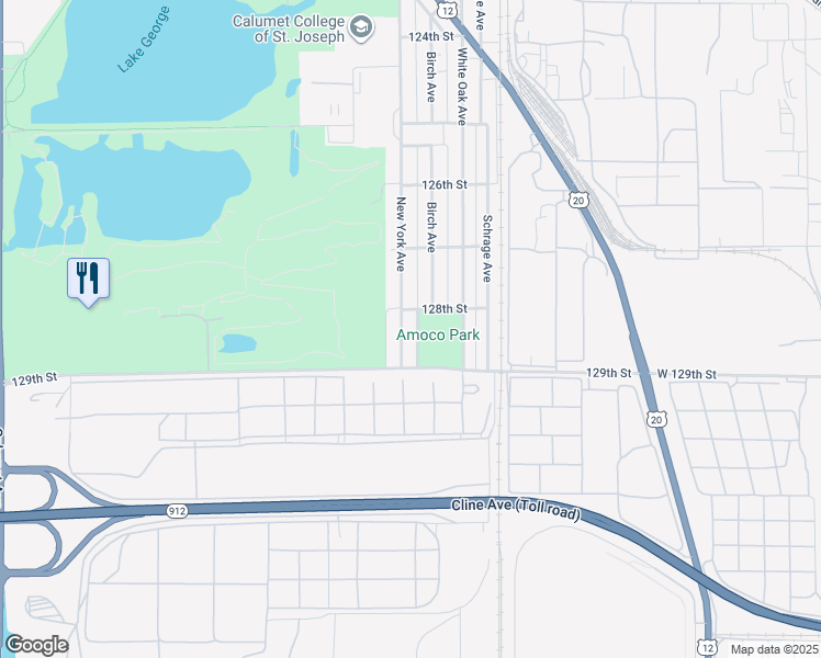 map of restaurants, bars, coffee shops, grocery stores, and more near in Whiting