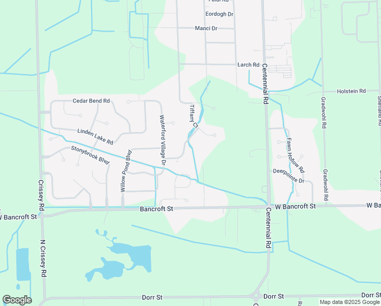 map of restaurants, bars, coffee shops, grocery stores, and more near 2400 Tiffany Village Blvd in Sylvania