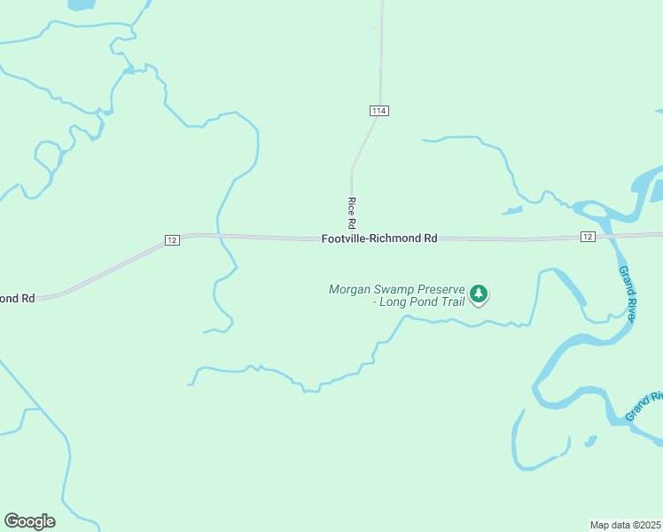 map of restaurants, bars, coffee shops, grocery stores, and more near 4030 Footville-Richmond Road in Rock Creek
