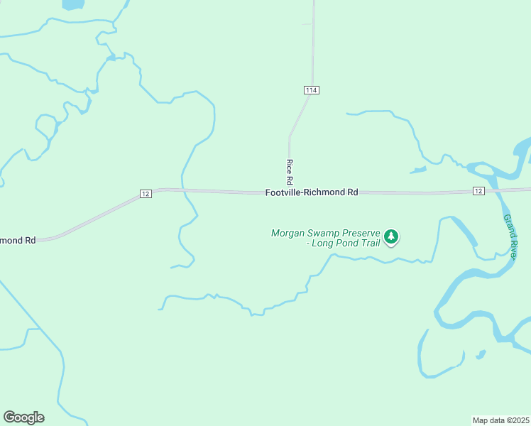 map of restaurants, bars, coffee shops, grocery stores, and more near 4030 Footville-Richmond Road in Rock Creek