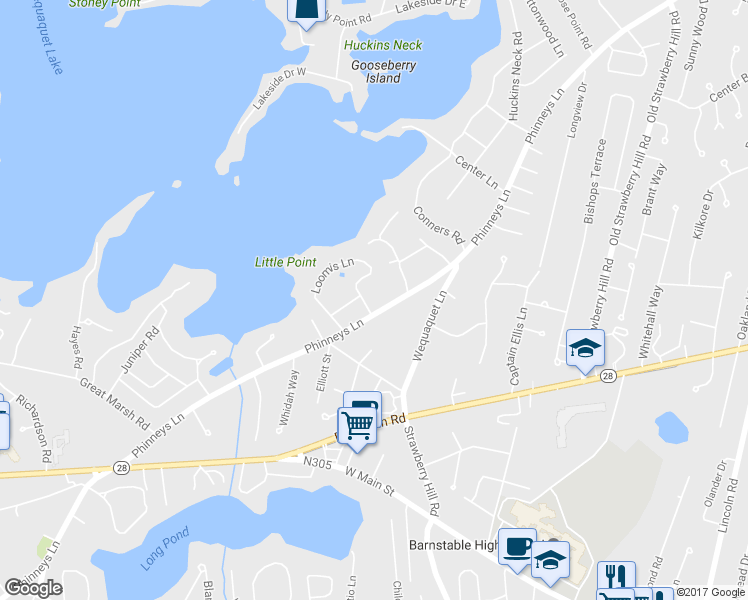 map of restaurants, bars, coffee shops, grocery stores, and more near 555 Phinneys Ln in Centerville