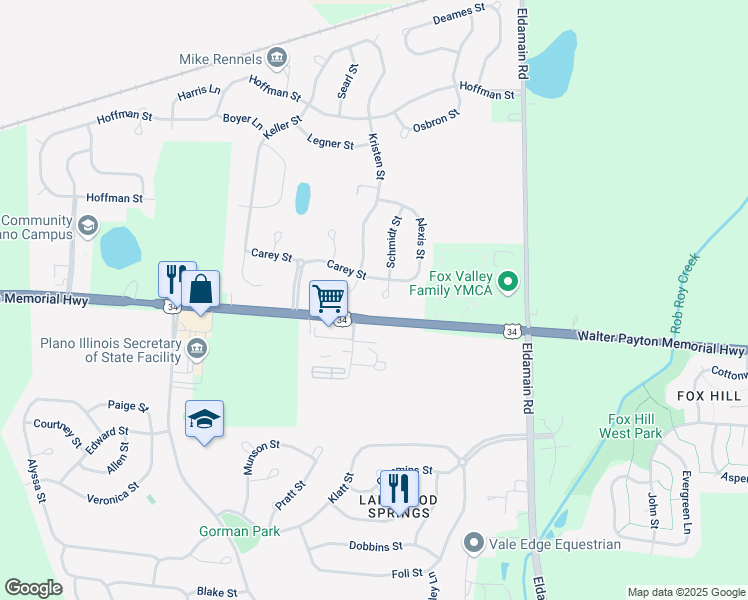 map of restaurants, bars, coffee shops, grocery stores, and more near 114 Schmidt Court in Plano