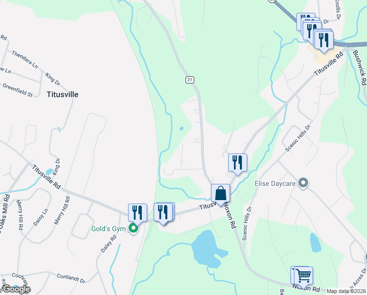 map of restaurants, bars, coffee shops, grocery stores, and more near 2 Park Court in Poughkeepsie