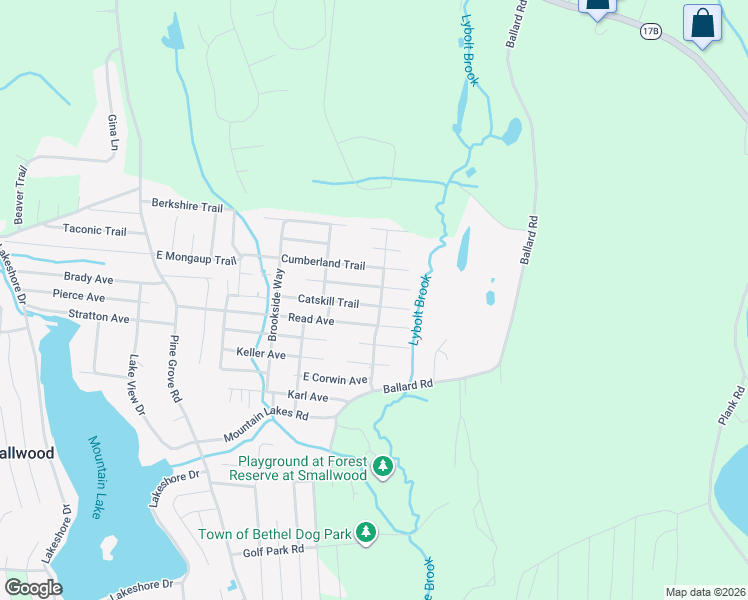map of restaurants, bars, coffee shops, grocery stores, and more near 20 Read Avenue in Smallwood