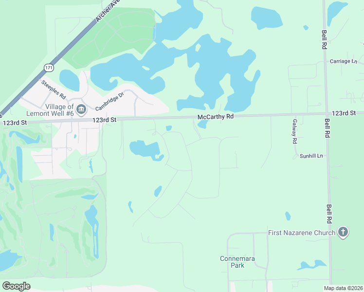 map of restaurants, bars, coffee shops, grocery stores, and more near 12420 Eileen Street in Lemont