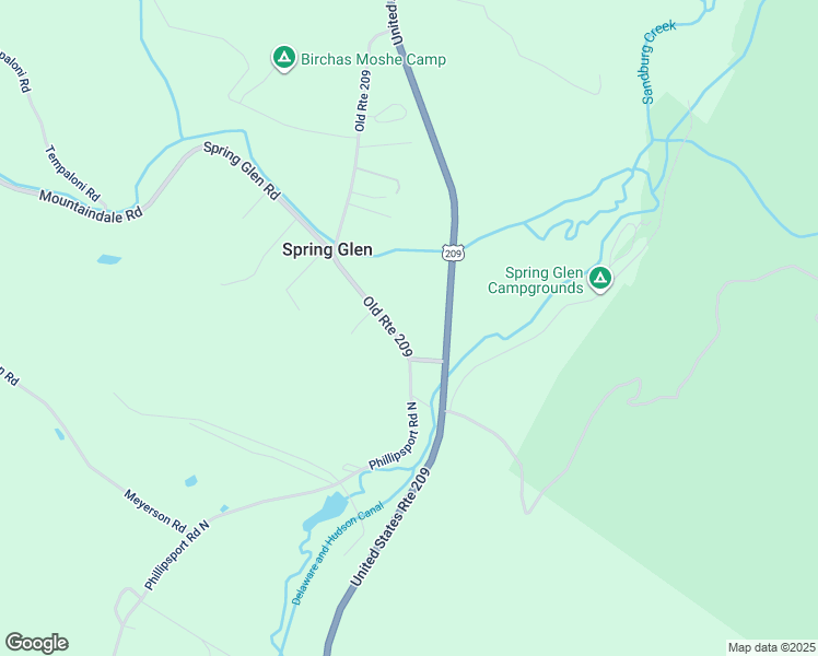map of restaurants, bars, coffee shops, grocery stores, and more near 1328 Old Route 209 in Spring Glen