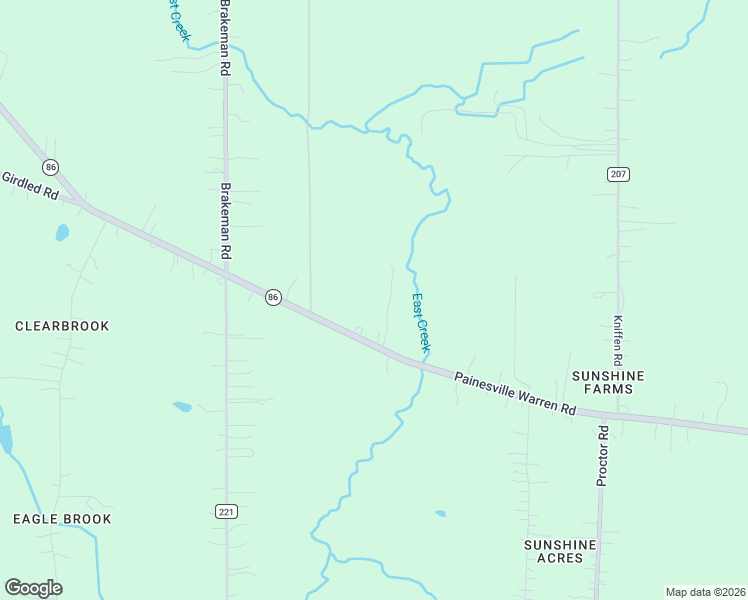 map of restaurants, bars, coffee shops, grocery stores, and more near 13881 Painesville Warren Road in Painesville