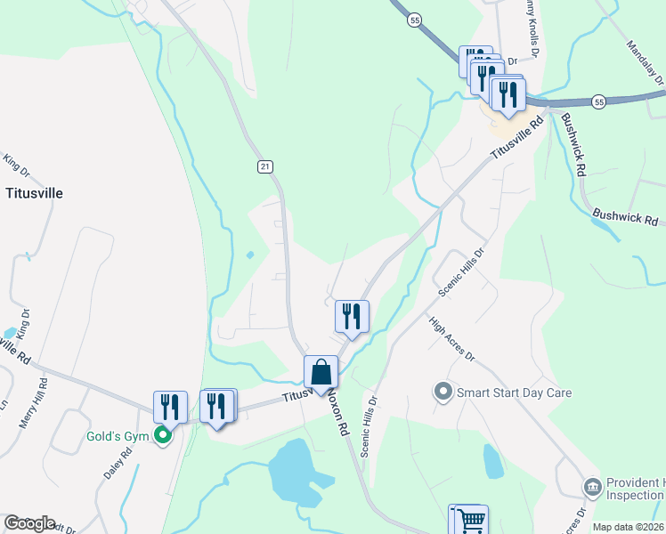 map of restaurants, bars, coffee shops, grocery stores, and more near 333 Titusville Road in Poughkeepsie
