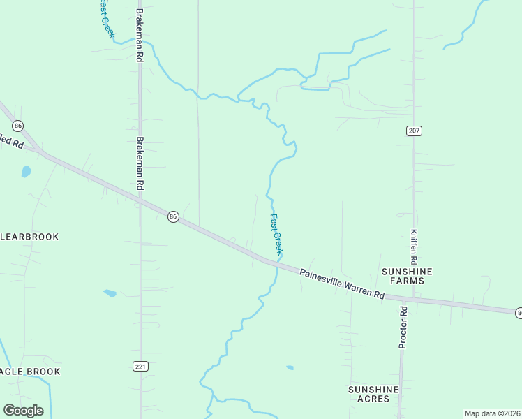 map of restaurants, bars, coffee shops, grocery stores, and more near 13881 Painesville Warren Road in Painesville