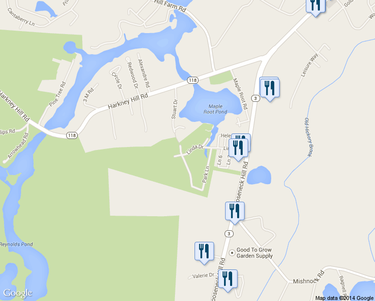 map of restaurants, bars, coffee shops, grocery stores, and more near 48 Linda Dr in Coventry