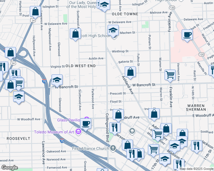 West Bancroft Street & Collingwood Boulevard, Toledo OH Walk Score