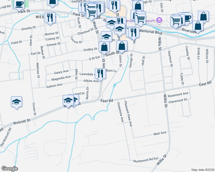 map of restaurants, bars, coffee shops, grocery stores, and more near 111 Union Street in Bristol