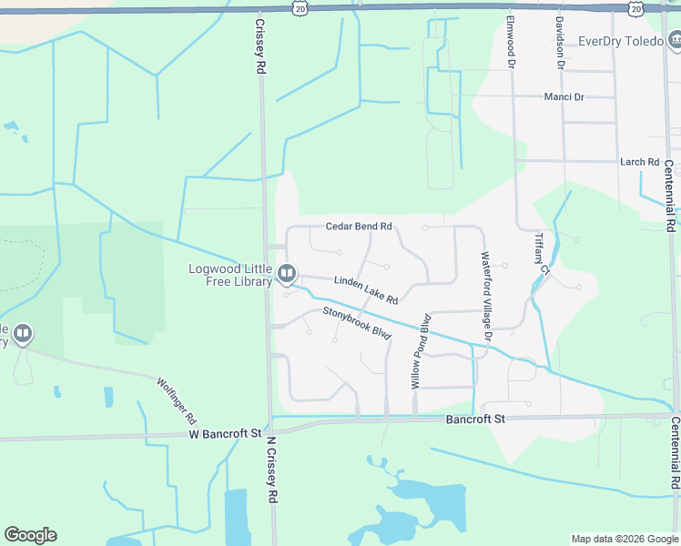 map of restaurants, bars, coffee shops, grocery stores, and more near 8940 Linden Lake Road in Sylvania