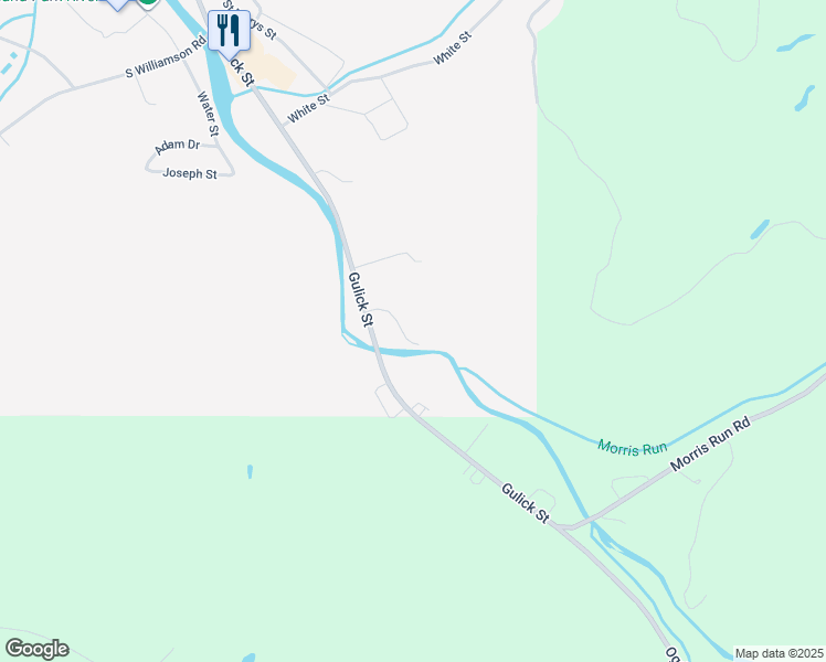 map of restaurants, bars, coffee shops, grocery stores, and more near Briarpatch Lane in Blossburg