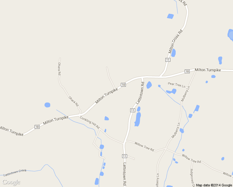 map of restaurants, bars, coffee shops, grocery stores, and more near 447 Milton Turnpike in Milton