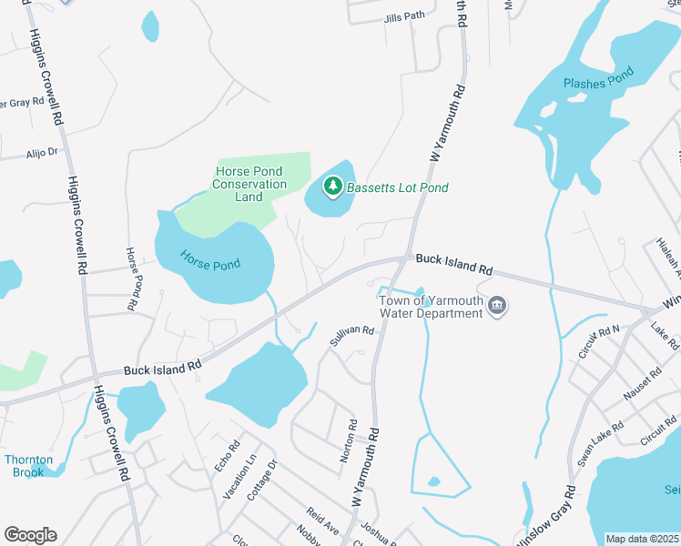 map of restaurants, bars, coffee shops, grocery stores, and more near 222 Buck Island Road in Yarmouth