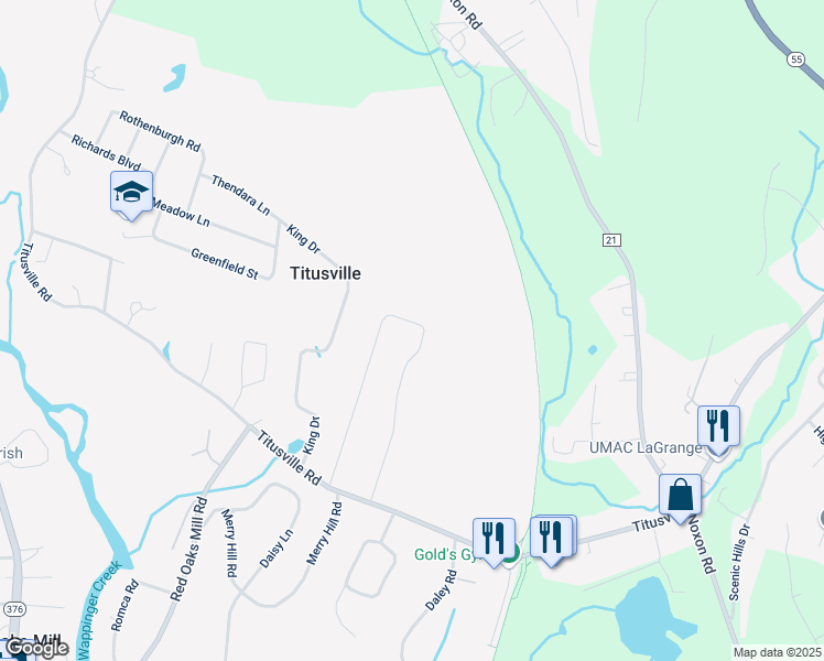 map of restaurants, bars, coffee shops, grocery stores, and more near 26 Clover Hill Drive in Poughkeepsie