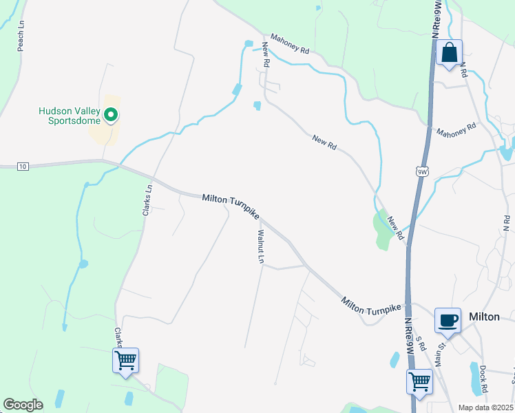 map of restaurants, bars, coffee shops, grocery stores, and more near in Milton