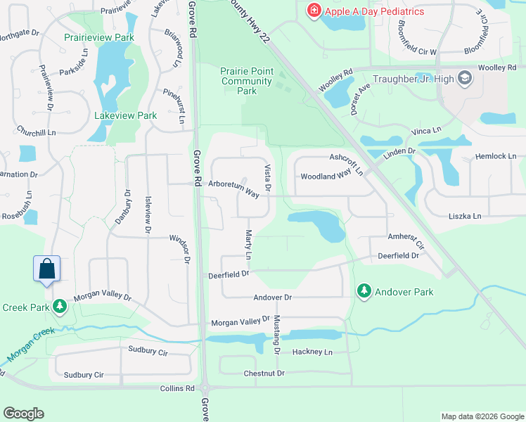 map of restaurants, bars, coffee shops, grocery stores, and more near 660 Vista Drive in Oswego