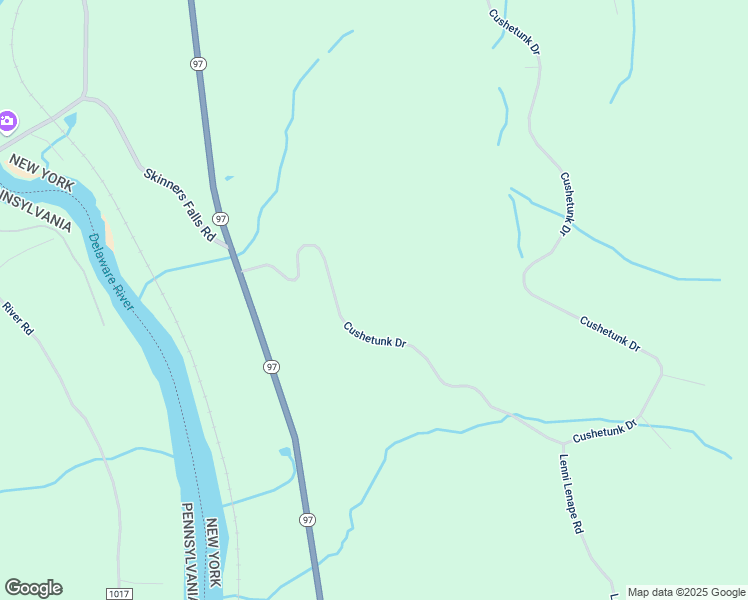 map of restaurants, bars, coffee shops, grocery stores, and more near 91 Cushetunk Drive in Cochecton