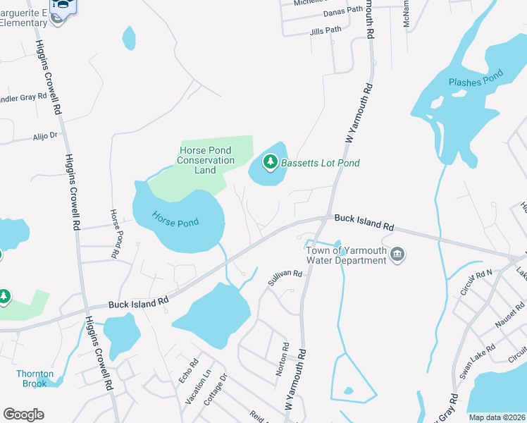 map of restaurants, bars, coffee shops, grocery stores, and more near 222 Buck Island Road in Yarmouth