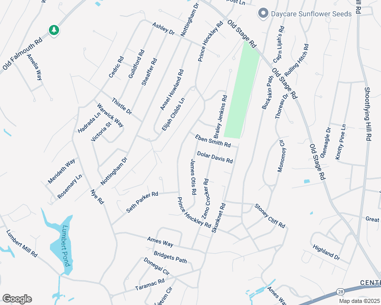 map of restaurants, bars, coffee shops, grocery stores, and more near 23 James Otis Road in Barnstable
